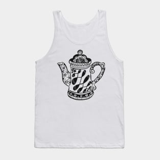 Bold and Intricate Engraved-Style Tea / Coffee Pot Tank Top